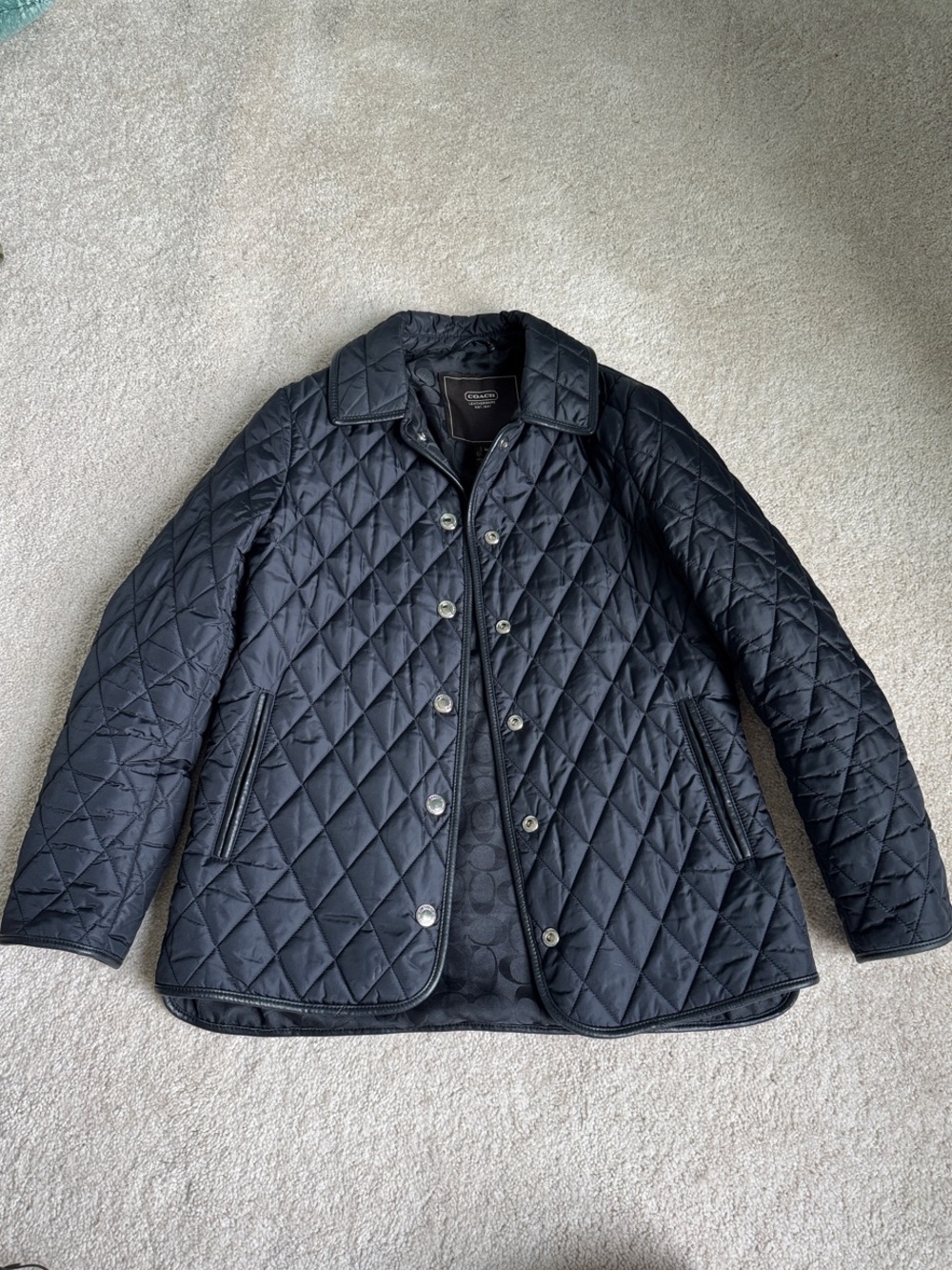 Coach Black Quilted Lightweight Jacket